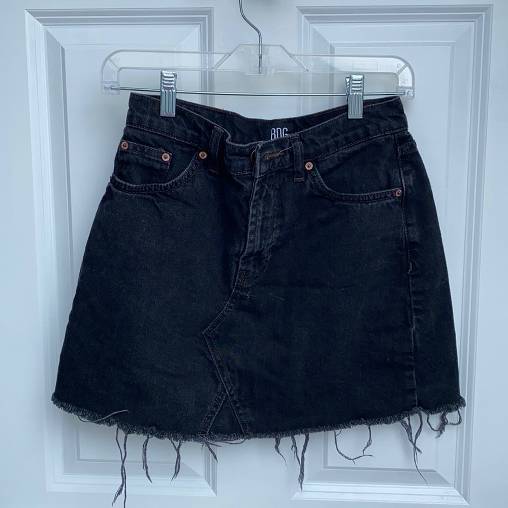BDG Black Denim Skirt